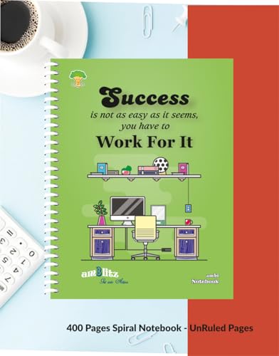 Image of amblitz Spiral Notebook | 18 X 24 CM | B5 Size | School /College Students's Choice for Note Making | 70 GSM Thick White Paper | Diary Size | Personal & Office Use | (400 Pages, UNRULED Notebook)