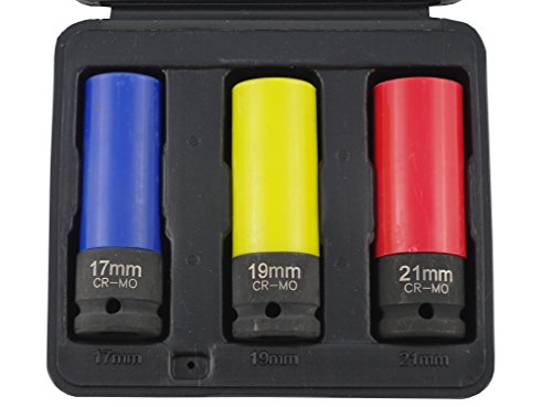 Impacto De Nueces 17 mm 19 mm 21 mm Llantas Protector antiimpactos (Colores de 3 piezas