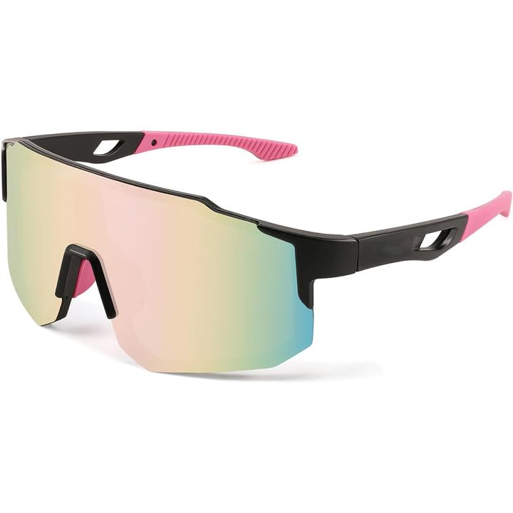 KIRZAX Gafas de ciclismo, gafas de ciclismo de carretera para hombre y mujer - Protección UV400, gafas de sol para ciclismo, motociclismo, running, esquí, béisbol, pesca y vóley playa
