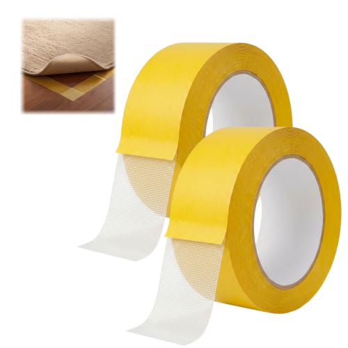 Image of Heavy-Duty Grid Double Sided Tape, 2026 New Removable Fiberglass Mesh Double Stick Adhesive Tape, Fabric Tape for DIY Crafts, Wall Decor, Office Decor, 2 Rolls, 1.97 in x 66 FT