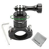 Gurmoir Aluminum Bike Bicycle Handlebar Mount for GoPro Hero 7/Hero 6/Hero 5/Hero (2018) Hero5/4 Session SJCAM YI Sony Sports DV and More .Action Camera 360 Degrees Rotary Bicycle Rack Mount