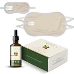 KiyoVeda Organic Castor Oil Wellness Kit Green – Reusable Cotton Waist & Neck Wrap with 200ml Cold-Pressed Castor Oil Pack Wrap Kit - for Detox and Hormone Balance (Tan)