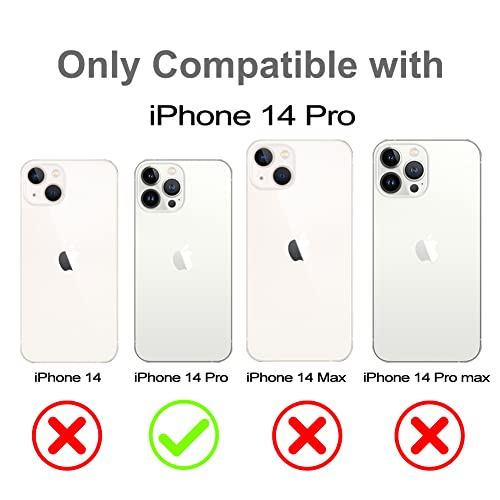 Teaught Case For Iphone 14 Pro Soft Tpu Black Plating With Adjustable Wristband Kickstand Slim Thin Cover Anti-Scratch Shockproof Protective Case For Women Girls Men #TOP5