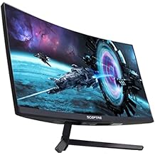 Sceptre Curved 27" FHD 1080p Gaming Monitor up to 165Hz DisplayPort 144Hz HDMI Edge-Less AMD FreeSync Premium, Build-in Speakers Machine Black 2021 C275B-1858RN