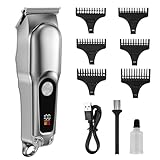 DONGYIN Professional Hair Clippers for Men, Electric Mens Clippers and Trimmers Set, Mini Cordless Hair Trimmer with LCD Display for Men.