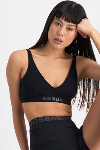Image of Bonds Women's Anti-Chafing Bralette Bra, Chafe Off Bralette, Viscose /Bamboo Moisture-Wicking Plunge Bra for Women