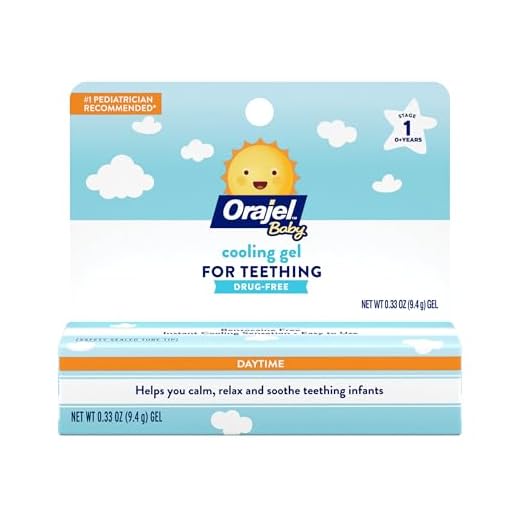 Orajel Baby Daytime Cooling Gel for Teething, Drug-Free, 1 Pediatrician Recommended Brand for Teething*, One .33oz Tube