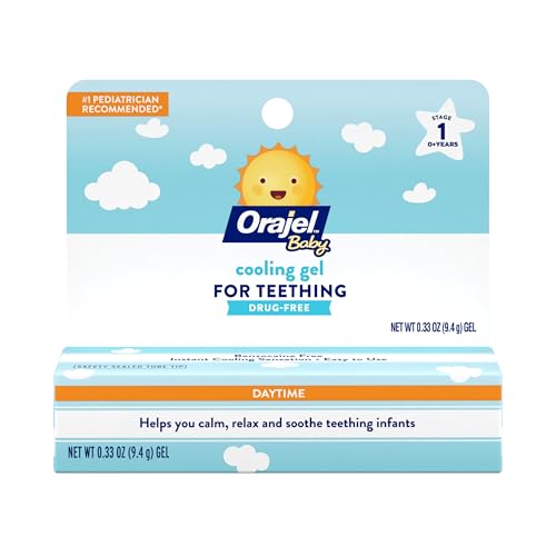 orajel baby daytime cooling gel for teething drug-free 1 pediatrician recommended brand for teething one 33oz tube