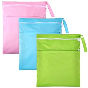 Huiguli wasserdichte Stoffwindeln Nasstaschen, 3 Stück