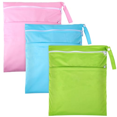 Huiguli wasserdichte Stoffwindeln Nasstaschen, 3 Stück
