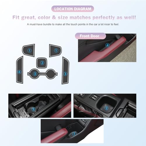 LUWU Accesorios para 2026 Toyota GR86 y Subaru BRZ - Tapetes Antideslizantes para Portavasos - Juego 6 Piezas miniatura 5