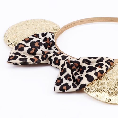 Image of DRESHOW Mouse Ears Bow Headbands Glitter Party Decoration Cosplay Costume for Women