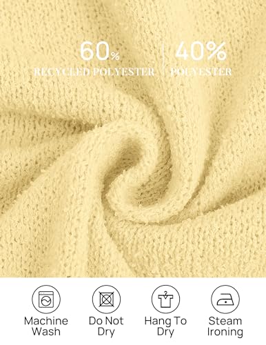 NENONA Womens 2025 Knitted Lounge Sets Sleeveless Tunic Top Matching Shorts Beach Vacation Set,Yellow,M