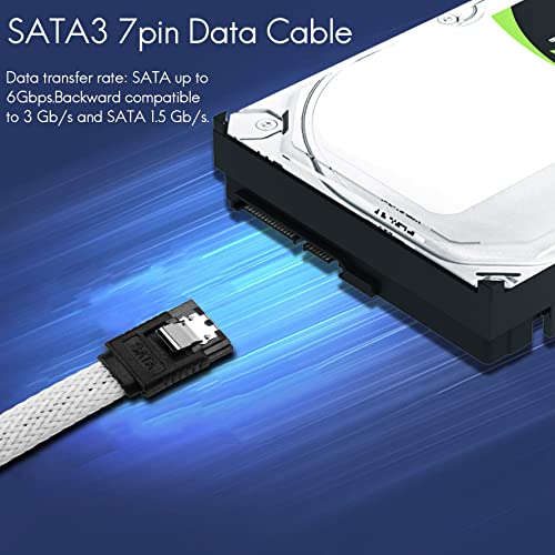 Cable de datos SATA 3.0 III 50 cm blanco miniatura 6
