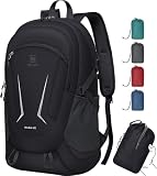 MIYCOO Backpack - Ultra Lightweight Packable Backpack for Travel Camping, Hiking Back Pack Waterproof Foldable Daypack for Men Women Charcoal Black