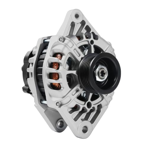 Image of 13209N New Alternator Compatible with Hyundai Accent 12-17, Veloster 2012 2013 2014 2015 2016 2017 1.6L, Kia Rio L4 1.6L 2012 2013, S6 Groove Pulley 12V 90Amp Replace# 37300-2B510 37300-2B300 2607372