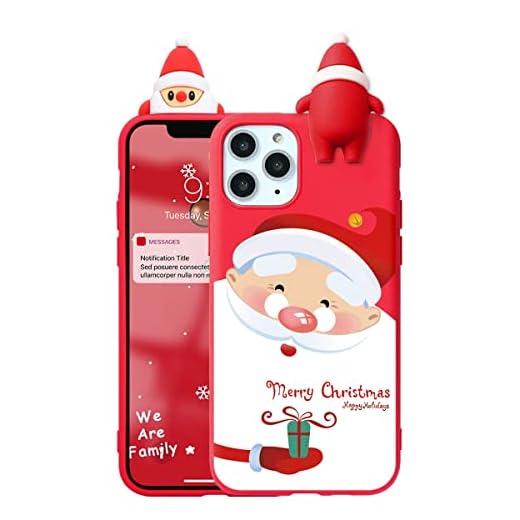 ZhuoFan jul skal för iPhone Se 2020/iPhone 7/iPhone 8/Se2, silikon vit 3D Cartoon söta djur tunn skyddsfodral med jul mönster mobilskal stöttålig TPU flickor, jultomte 1