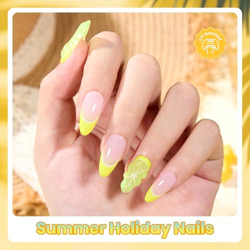 Image of Beetles Yellow Gel Nail Polish Set - Amalfi Holiday, 6 Colors Fall Gel Nail Polish Set, Soak Off UV LED Yellow Nails Art, Long-Lasting Manicure Salon DIY Home Holiday Nails Art