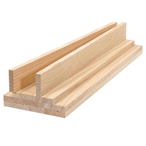 Wood Strips Slats Wooden Dowels for Crafts 3/8"x 1.5" x 15", 10 PCS Decorative Wood Trim Planks for Wall, Square Wooden Sticks for Crafting, Unfinished Pine Lumber Pieces for Woodworking Models Making