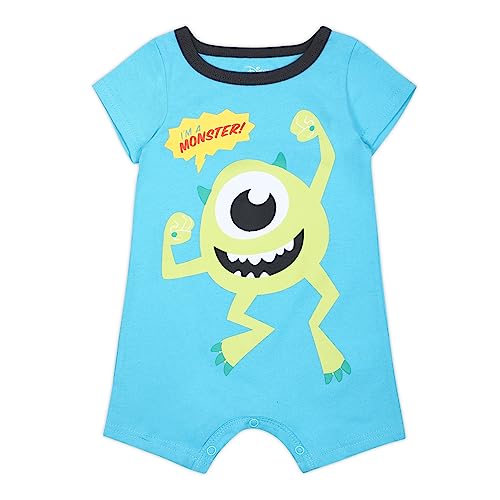 Rompers de Disney Monsters Inc peleles de bebé de 6 a 9 meses ropa azul de Sully y Mike 4