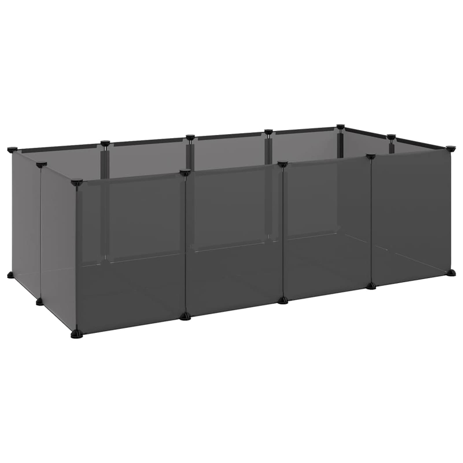 ShGaxin Klatka dla małych zwierząt Czarny PP i stal 144 x 74 x 46,5 cm, klatki dla królików, klatka dla chomika, klatka dla kotów, klatka szynszyla, obudowa dla królika