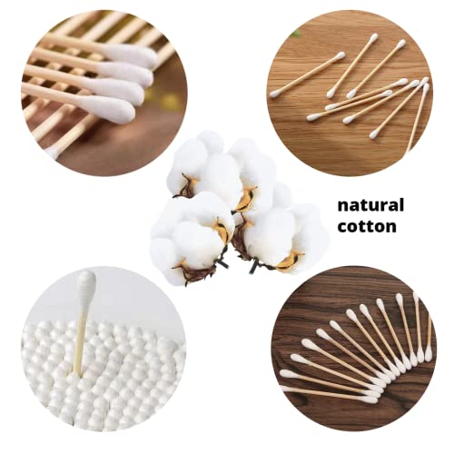 Lanrue Wooden Cotton Swab 800/2000Pcs Environmentally Friendly Double-Ended Swabs Applicator Tattoo Supplies Hypoallergenic Makeup Cosmetic Applicator Cotton Sticks For Daily Cleaning (2000Pcs) #TOP2