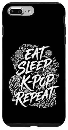 Eat Sleep K-POP ���s�[�g �؍� �g�� �t�@�� �ʔ��� �X�}�z�P�[�X iPhone 7 Plus/8 Plus �p