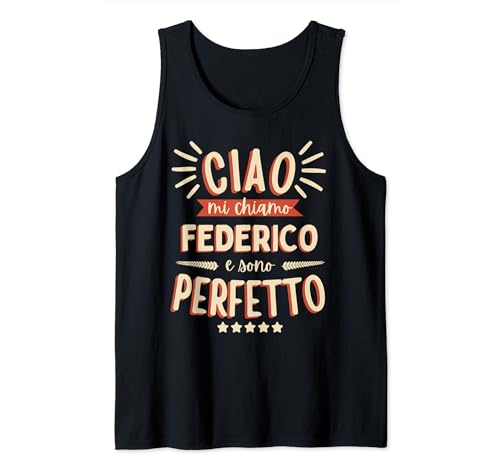 Homme Federico Idea Regalo Personalizzata Nome Divertente Débardeur