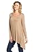 Frumos Womens Tunic Tops for Leggings Round Neck Top LA-Dark Mocha 3X-Large
