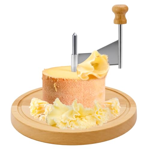 Käsehobel Rund Käseschaber Cheese Slicer für Tete de Moine Käse und Schokolade ø21.7cm x 14.3cm ‌