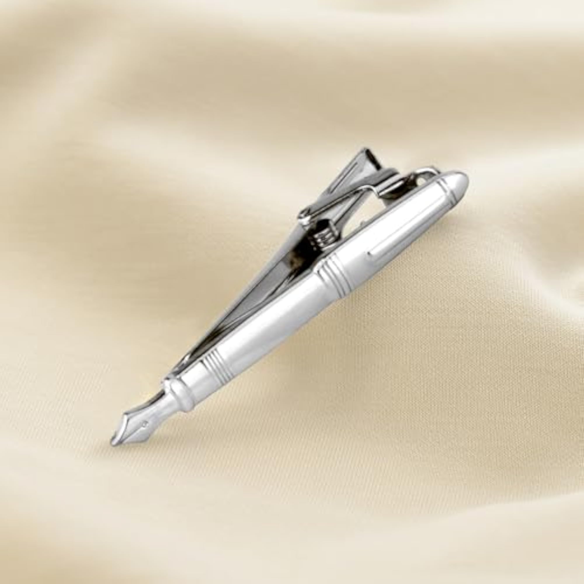 Men's Gold, Silver & Black Tie Pin Clip Set of 3, Gift Box