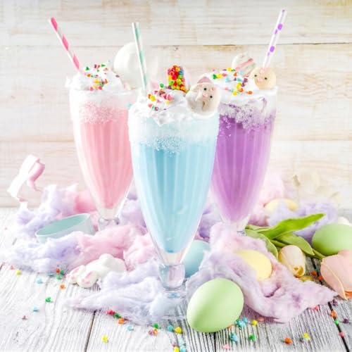 Image of Cotton Candy Sugar Floss Variety Pack - Grape, Raspberry & Cherry Flavors, 3 Bottles (12oz Each) Includes 55 Cones for Home & Commercial Cotton Candy Machines, Parties, Carnivals & Events