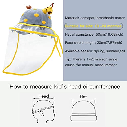 Image of Street27 UV Protection Hat Full Face Shield for Kids Baby Blue