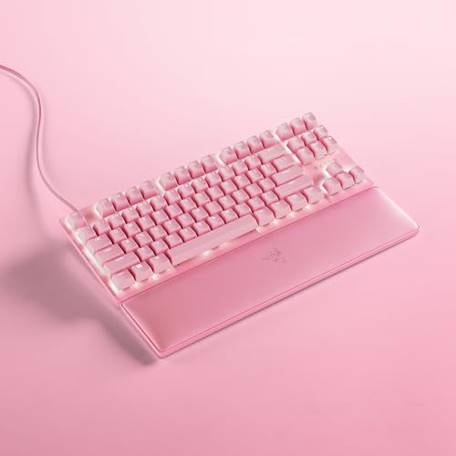 Huntsman V2 Tenkeyless (Interruttore Rosso) - Tastiera da Gioco Ottica (Interruttori Ottici Lineari Gen-2, Copri Tasti Doubleshot PBT, Poggiapolsi Ergonomico) Layout USA | Quarzo rosa - Tastiera gaming - Immagine 10