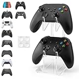 YIBEICO 2-Tier Game Controller Holder for Xbox Series X, Xbox, 360, Ps5, Ps4, Switch,Nintendo,Steam Controller, Desktop Computer Game Controller,Transparent Controller Display Stand
