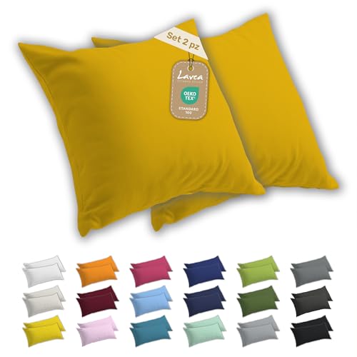 🛏️ VARIE MISURE DISPONIBILI – Set di 2 federe per cuscini da letto disponibili in diverse dimensioni standard (40x40 cm, 50x50 cm, 40x80 cm e altre), inclusa la misura 40x145 cm, ideale per cuscini specifici per chi dorme su un fianco, per un comfort ergonomico e naturale.