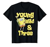 Mademark x SpongeBob SquarePants - Kids Young Wild & Three - 3rd Birthday T-Shirt