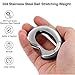 Male Stainless Steel Long Thick Hanging Stretch Pendant, Weighted Exercise Ring, Removable Metal Ball Accessories,1 Piece-UShlF19 (Irregular, L)