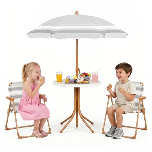 Olakids Adjustable Picnic Table Set for Kids