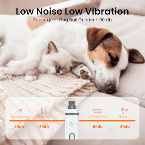 Dog Nail Grinder - 2-Speed Very Quiet Dog Claw Grinder with LED Light, Safe Pet Nail Trimmer for Small, Medium & Large Dogs and Cats - Image 5