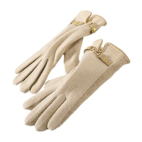 Luvas quentes com tela sensível ao toque feminina - Touch Screens Luva Antiderrapante Forrada Confor