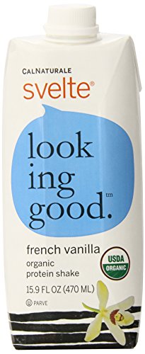 CalNaturale Svelte Organic Protein Shake, French Vanilla, 15.9 Ounce (Pack of 6)