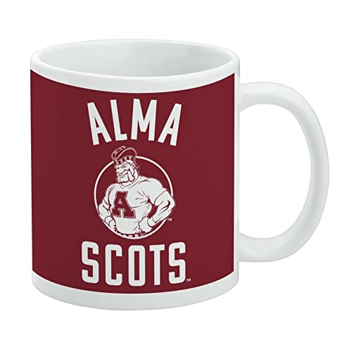 Alma College Scots Logo Ceramic Coffee Mug Gift Mugs for, 11oz, White