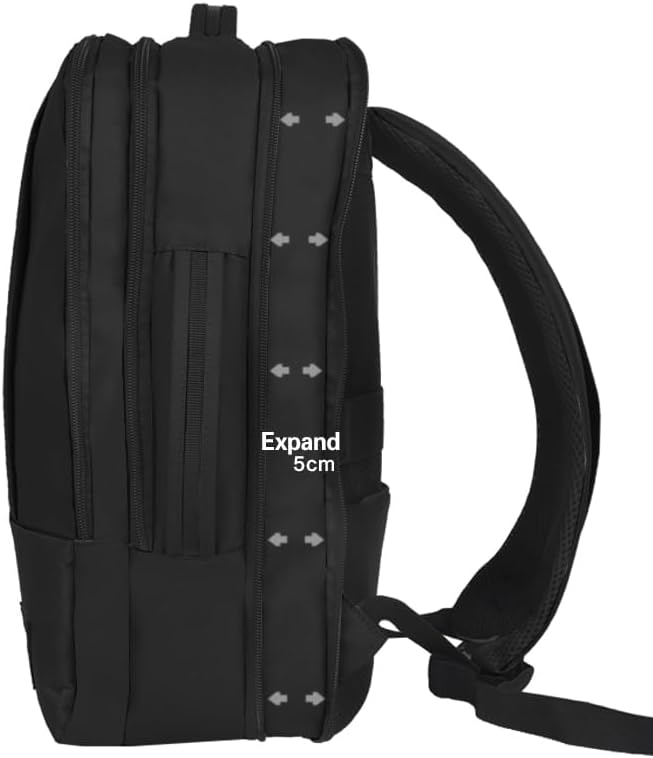 Bellanca Air Canada And WestJet Personal Item Size Backpack Under Seat Carry-on Bag Flair Airlines Hand Luggage (Black, 16x12x4/6In) - Image 6