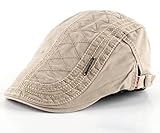 Newsboy Hats for Men Men's Berets Boina Hat Masculina Plaid Style Gorro Casual Hats Cotton Boinas Solid Color Beret Beige