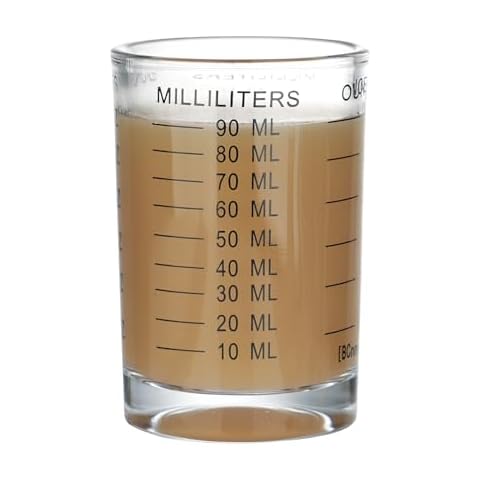 Shot Glass Measuring Cup 3 Ounce/90ML Liquid Heavy High Espresso Glass Cup Black Line Cover