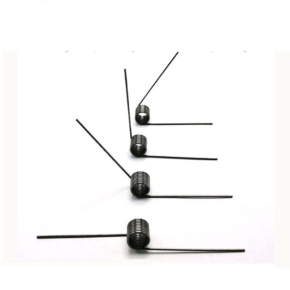 BDAYEK Torsion spring 20pcs 1.2mm Wire Diameter torsional Spring 6laps Small Hairpin 180/120/90/60 Degree(7.5mm-1.2mm,6 laps 180 degrees)