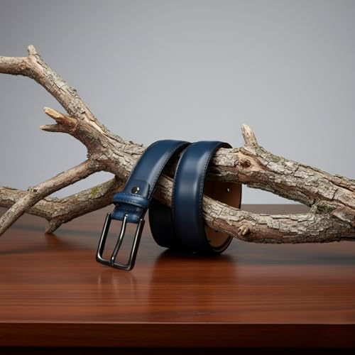 Image of WildHorn Men's Genuine Leather Pin Buckle Belt | Leather Belt for Men | Formal & Casual Wear | Stylish and Durable with Adjustable fit up to 48 inch