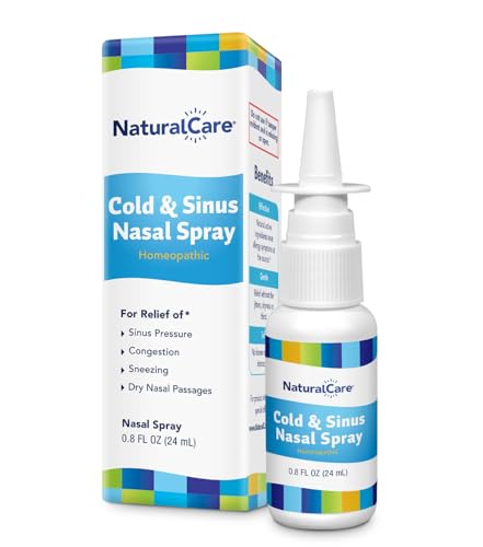 NaturalCare Cold & Sinus Nasal Spray, Homeopathic Nasal Spray, 0.8 fl. oz