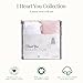 Evolur Baby Pink and Heart Print 3 Piece Mini Crib Bedding Set, Machine Washable, Soft and Breathable Toddler Bedding Set, Includes Fitted Sheet, Comfortor and Crib Skirt